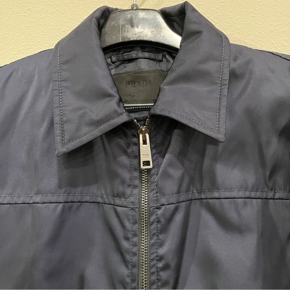 Prada Navy Gabardine Nylon jacket men’s size 44 men’s medium - Picture 9 of 12